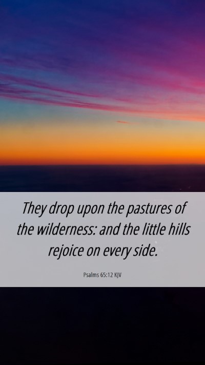 Picture 06 - Psalms 65:12 KJV Mobile Phone Wallpaper - They drop upon the pastures of the wilderness: - Mobile Bible Verse Wallpaper