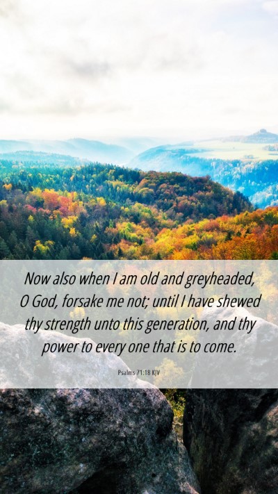 Picture 06 - Psalms 71:18 KJV Mobile Phone Wallpaper - Now also when I am old and greyheaded, O God, - Mobile Bible Verse Wallpaper