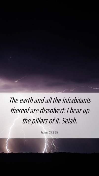 Picture 06 - Psalms 75:3 KJV Mobile Phone Wallpaper - The earth and all the inhabitants thereof are - Mobile Bible Verse Wallpaper
