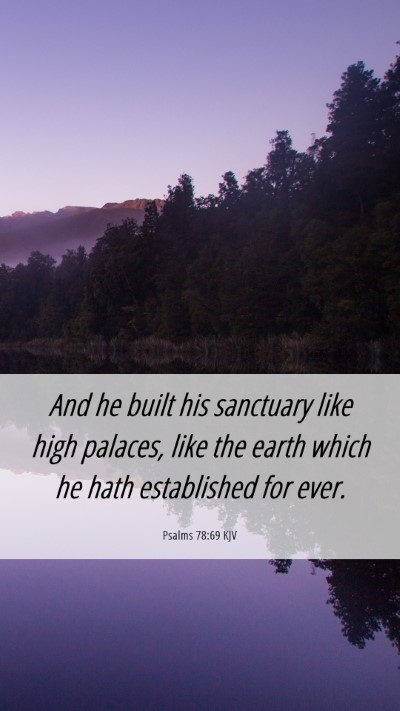 Picture 06 - Psalms 78:69 KJV Mobile Phone Wallpaper - And he built his sanctuary like high palaces, - Mobile Bible Verse Wallpaper