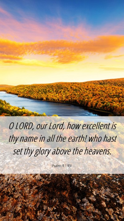 Picture 06 - Psalms 8:1 KJV Mobile Phone Wallpaper - O LORD, our Lord, how excellent is thy name in - Mobile Bible Verse Wallpaper