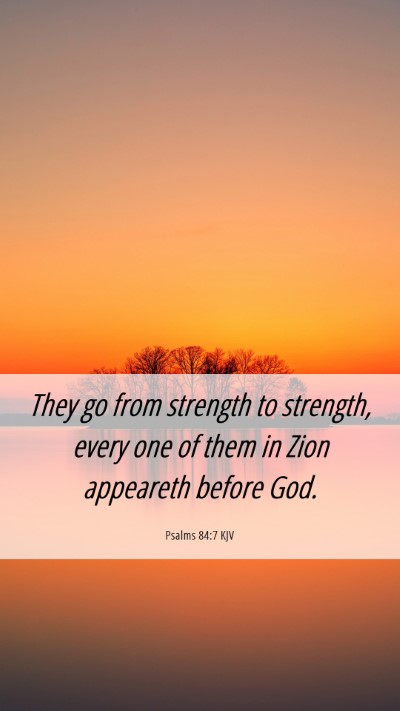 Picture 06 - Psalms 84:7 KJV Mobile Phone Wallpaper - They go from strength to strength, every one of - Mobile Bible Verse Wallpaper