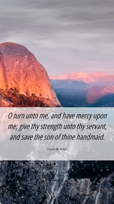 Picture 06 - Psalms 86:16 KJV Mobile Phone Wallpaper - O turn unto me, and have mercy upon me; give thy - Mobile Bible Verse Wallpaper