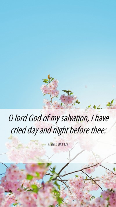 Picture 06 - Psalms 88:1 KJV Mobile Phone Wallpaper - O lord God of my salvation, I have cried day and - Mobile Bible Verse Wallpaper