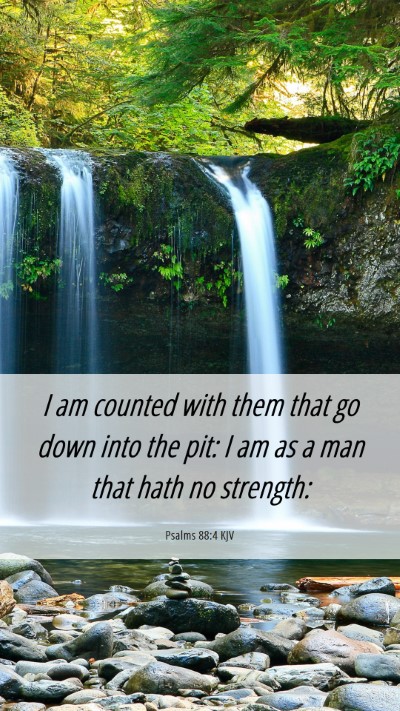 Picture 06 - Psalms 88:4 KJV Mobile Phone Wallpaper - I am counted with them that go down into the pit: - Mobile Bible Verse Wallpaper