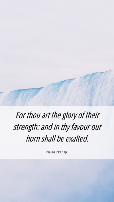 Picture 06 - Psalms 89:17 KJV Mobile Phone Wallpaper - For thou art the glory of their strength: and in - Mobile Bible Verse Wallpaper