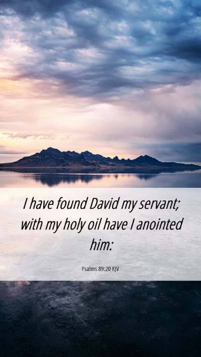 Picture 06 - Psalms 89:20 KJV Mobile Phone Wallpaper - I have found David my servant; with my holy oil - Mobile Bible Verse Wallpaper