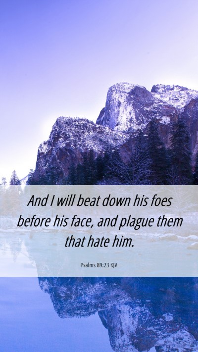 Picture 06 - Psalms 89:23 KJV Mobile Phone Wallpaper - And I will beat down his foes before his face, - Mobile Bible Verse Wallpaper