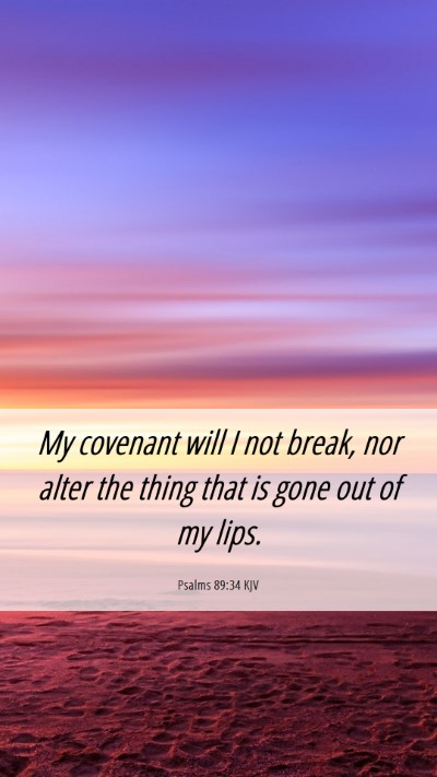 Picture 06 - Psalms 89:34 KJV Mobile Phone Wallpaper - My covenant will I not break, nor alter the thing - Mobile Bible Verse Wallpaper