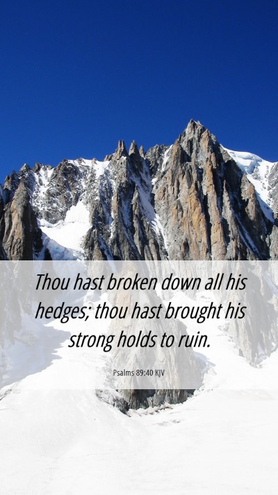Picture 06 - Psalms 89:40 KJV Mobile Phone Wallpaper - Thou hast broken down all his hedges; thou hast - Mobile Bible Verse Wallpaper