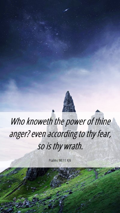Picture 06 - Psalms 90:11 KJV Mobile Phone Wallpaper - Who knoweth the power of thine anger? even - Mobile Bible Verse Wallpaper