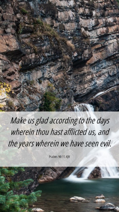 Picture 06 - Psalms 90:15 KJV Mobile Phone Wallpaper - Make us glad according to the days wherein thou - Mobile Bible Verse Wallpaper