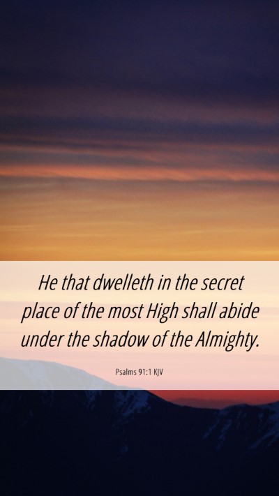 Picture 06 - Psalms 91:1 KJV Mobile Phone Wallpaper - He that dwelleth in the secret place of the most - Mobile Bible Verse Wallpaper