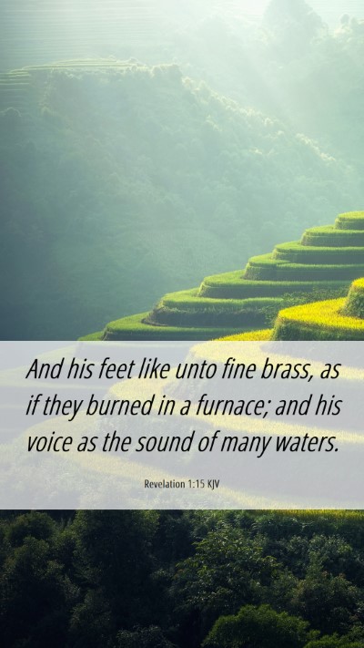 Picture 06 - Revelation 1:15 KJV Mobile Phone Wallpaper - And his feet like unto fine brass, as if they - Mobile Bible Verse Wallpaper
