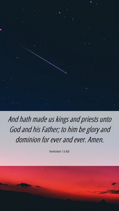 Picture 06 - Revelation 1:6 KJV Mobile Phone Wallpaper - And hath made us kings and priests unto God and - Mobile Bible Verse Wallpaper