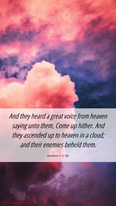 Picture 06 - Revelation 11:12 KJV Mobile Phone Wallpaper - And they heard a great voice from heaven saying - Mobile Bible Verse Wallpaper