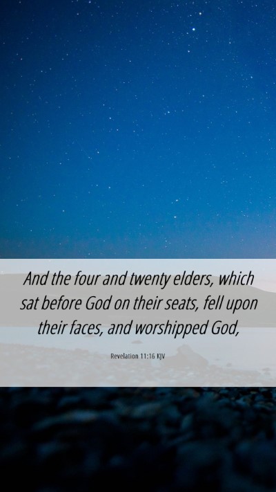 Picture 06 - Revelation 11:16 KJV Mobile Phone Wallpaper - And the four and twenty elders, which sat before - Mobile Bible Verse Wallpaper