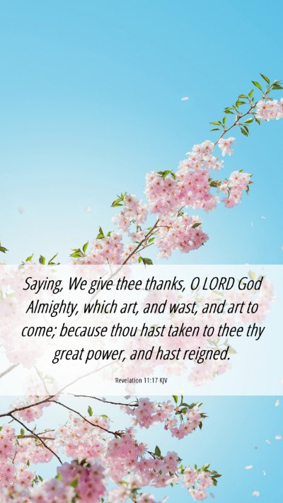 Picture 06 - Revelation 11:17 KJV Mobile Phone Wallpaper - Saying, We give thee thanks, O LORD God Almighty, - Mobile Bible Verse Wallpaper