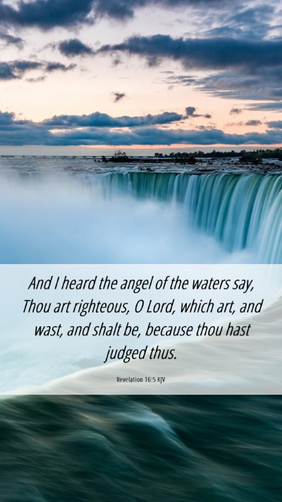 Picture 06 - Revelation 16:5 KJV Mobile Phone Wallpaper - And I heard the angel of the waters say, Thou art - Mobile Bible Verse Wallpaper
