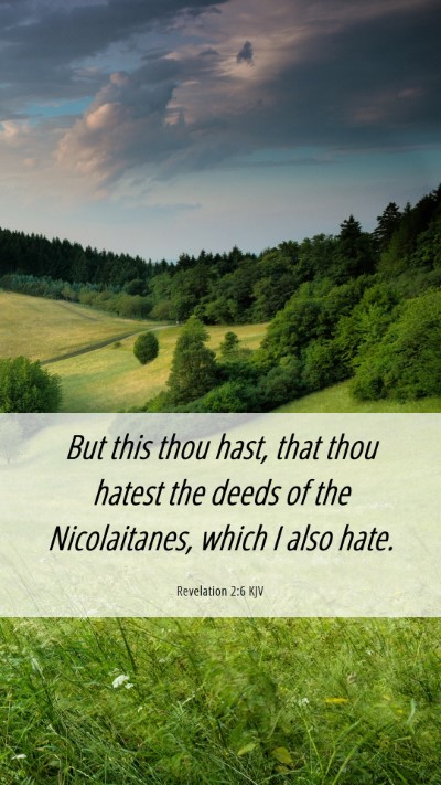 Picture 06 - Revelation 2:6 KJV Mobile Phone Wallpaper - But this thou hast, that thou hatest the deeds of - Mobile Bible Verse Wallpaper