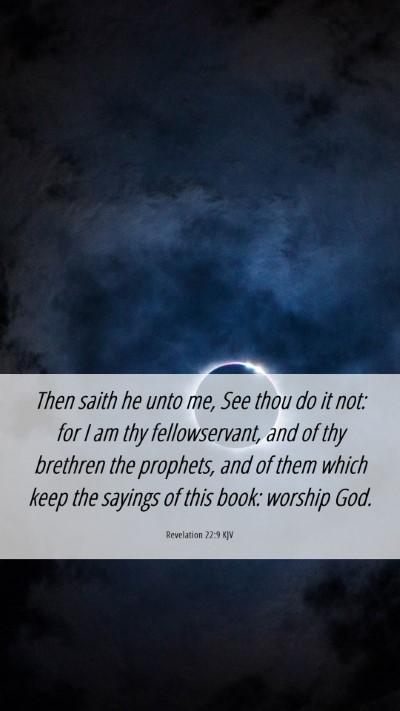 Picture 06 - Revelation 22:9 KJV Mobile Phone Wallpaper - Then saith he unto me, See thou do it not: for I - Mobile Bible Verse Wallpaper