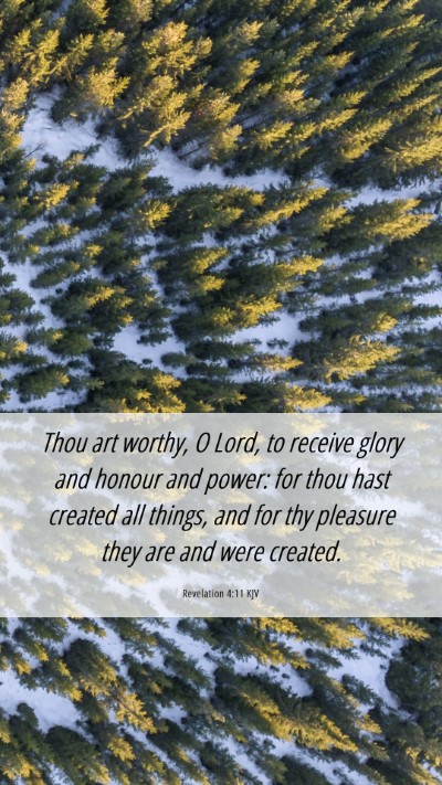 Picture 06 - Revelation 4:11 KJV Mobile Phone Wallpaper - Thou art worthy, O Lord, to receive glory and - Mobile Bible Verse Wallpaper