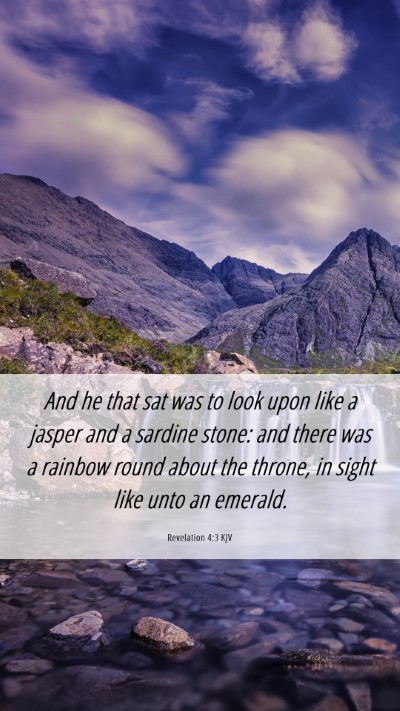 Picture 06 - Revelation 4:3 KJV Mobile Phone Wallpaper - And he that sat was to look upon like a jasper - Mobile Bible Verse Wallpaper