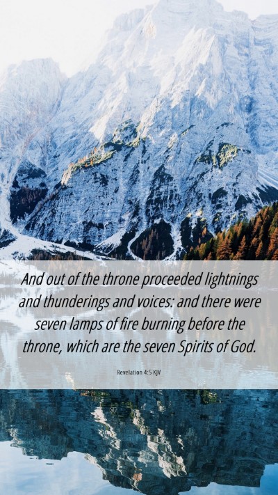 Picture 06 - Revelation 4:5 KJV Mobile Phone Wallpaper - And out of the throne proceeded lightnings and - Mobile Bible Verse Wallpaper