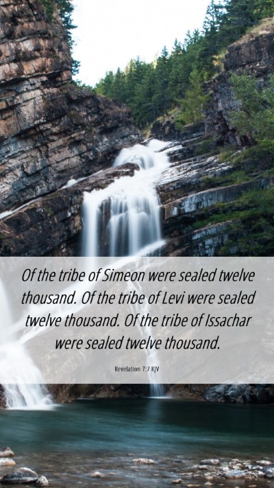 Picture 06 - Revelation 7:7 KJV Mobile Phone Wallpaper - Of the tribe of Simeon were sealed twelve - Mobile Bible Verse Wallpaper