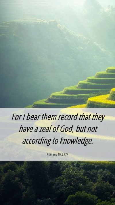 Picture 06 - Romans 10:2 KJV Mobile Phone Wallpaper - For I bear them record that they have a zeal of - Mobile Bible Verse Wallpaper