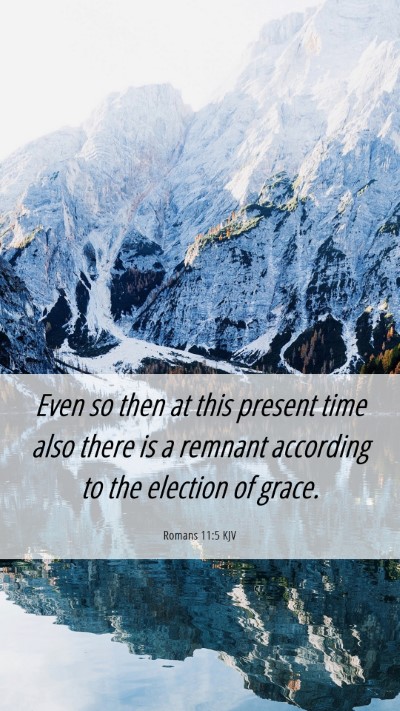 Picture 06 - Romans 11:5 KJV Mobile Phone Wallpaper - Even so then at this present time also there is a - Mobile Bible Verse Wallpaper