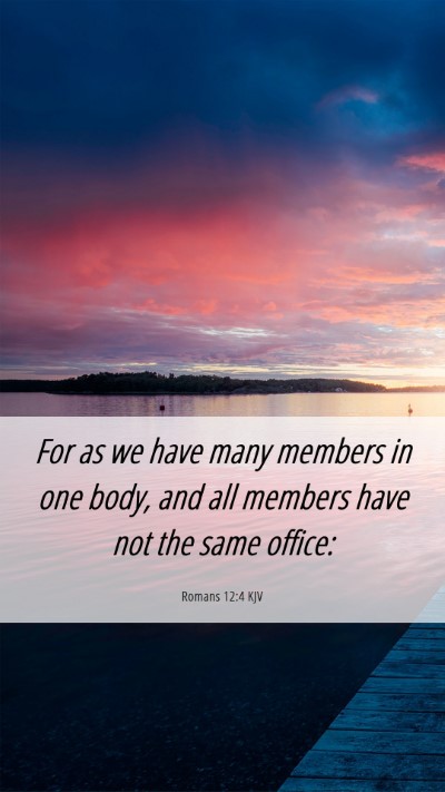 Picture 06 - Romans 12:4 KJV Mobile Phone Wallpaper - For as we have many members in one body, and all - Mobile Bible Verse Wallpaper