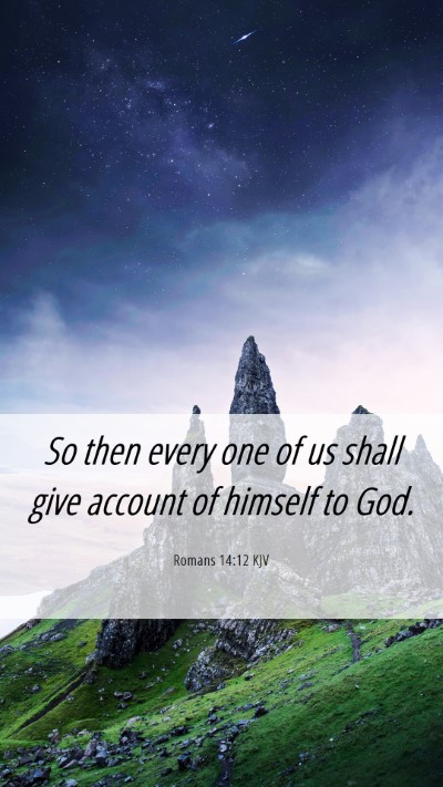 Picture 06 - Romans 14:12 KJV Mobile Phone Wallpaper - So then every one of us shall give account of - Mobile Bible Verse Wallpaper