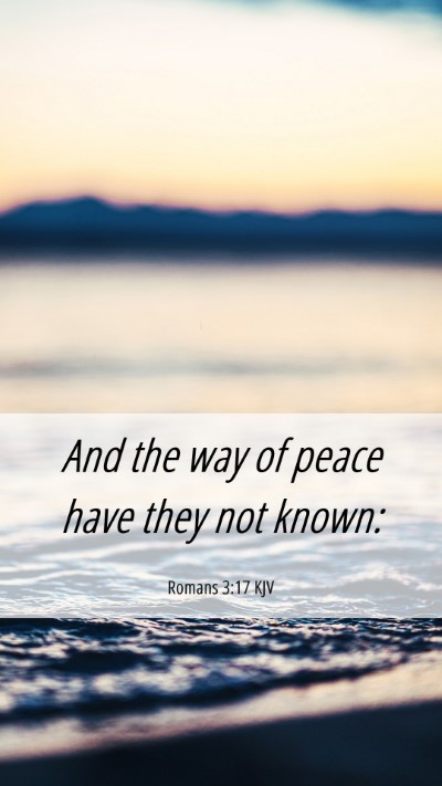Picture 06 - Romans 3:17 KJV Mobile Phone Wallpaper - And the way of peace have they not - Mobile Bible Verse Wallpaper