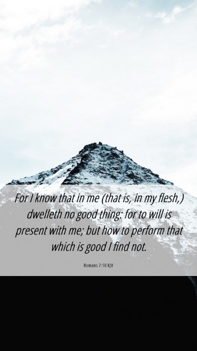 Picture 06 - Romans 7:18 KJV Mobile Phone Wallpaper - For I know that in me (that is, in my flesh,) - Mobile Bible Verse Wallpaper