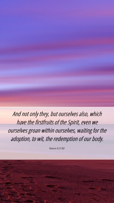 Picture 06 - Romans 8:23 KJV Mobile Phone Wallpaper - And not only they, but ourselves also, which have - Mobile Bible Verse Wallpaper