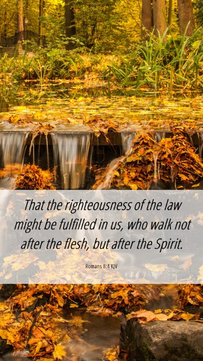 Picture 06 - Romans 8:4 KJV Mobile Phone Wallpaper - That the righteousness of the law might be - Mobile Bible Verse Wallpaper