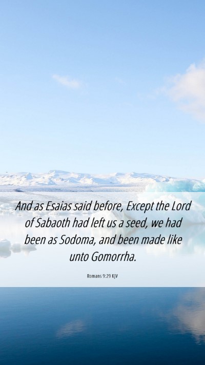 Picture 06 - Romans 9:29 KJV Mobile Phone Wallpaper - And as Esaias said before, Except the Lord of - Mobile Bible Verse Wallpaper