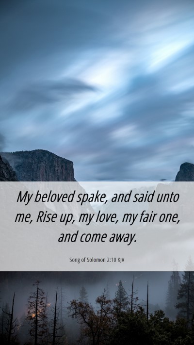 Picture 06 - Song of Solomon 2:10 KJV Mobile Phone Wallpaper - My beloved spake, and said unto me, Rise up, my - Mobile Bible Verse Wallpaper