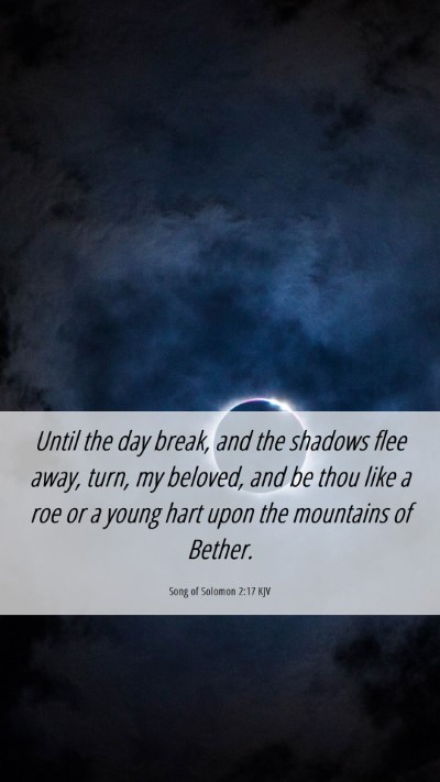 Picture 06 - Song of Solomon 2:17 KJV Mobile Phone Wallpaper - Until the day break, and the shadows flee away, - Mobile Bible Verse Wallpaper