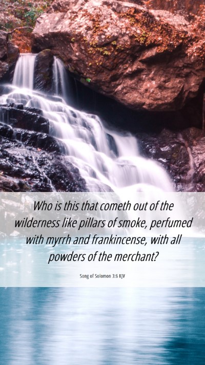 Picture 06 - Song of Solomon 3:6 KJV Mobile Phone Wallpaper - Who is this that cometh out of the wilderness - Mobile Bible Verse Wallpaper