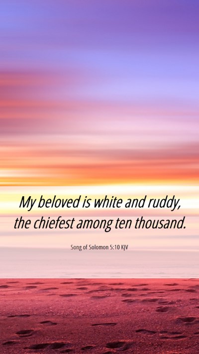 Picture 06 - Song of Solomon 5:10 KJV Mobile Phone Wallpaper - My beloved is white and ruddy, the chiefest among - Mobile Bible Verse Wallpaper