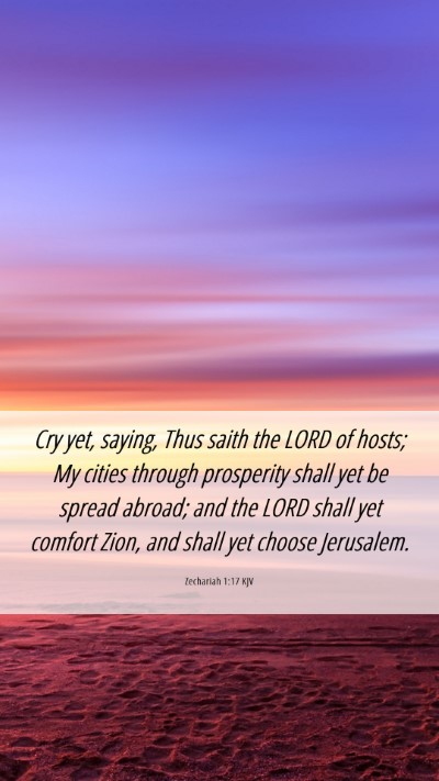 Picture 06 - Zechariah 1:17 KJV Mobile Phone Wallpaper - Cry yet, saying, Thus saith the LORD of hosts; My - Mobile Bible Verse Wallpaper