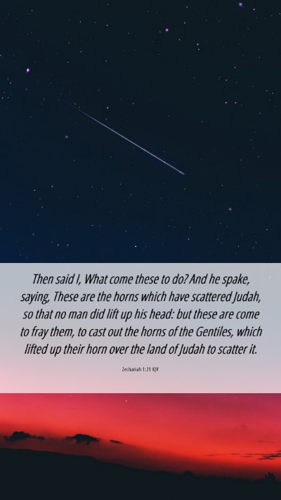 Picture 06 - Zechariah 1:21 KJV Mobile Phone Wallpaper - Then said I, What come these to do? And he spake, - Mobile Bible Verse Wallpaper
