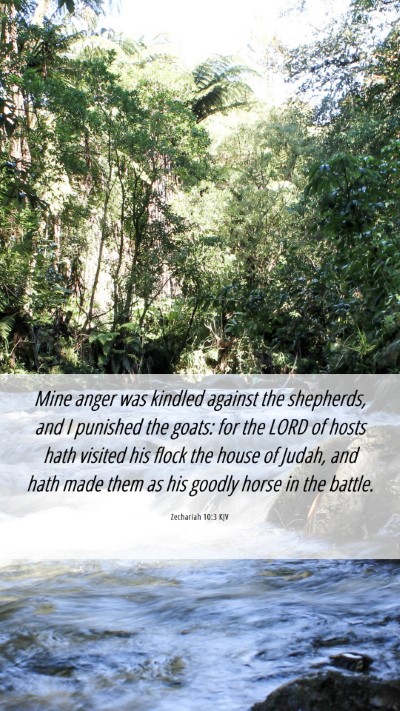 Picture 06 - Zechariah 10:3 KJV Mobile Phone Wallpaper - Mine anger was kindled against the shepherds, and - Mobile Bible Verse Wallpaper