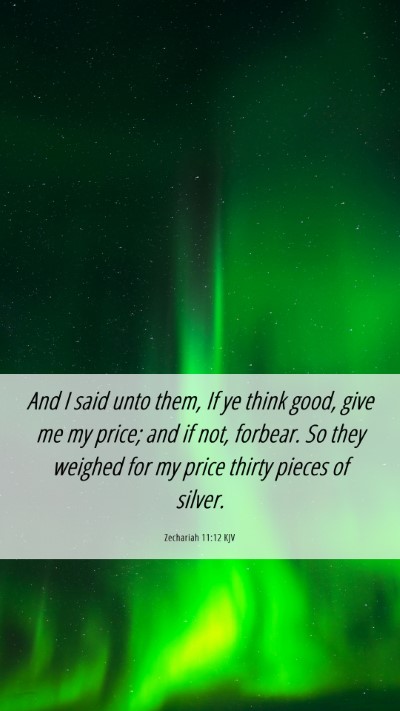 Picture 06 - Zechariah 11:12 KJV Mobile Phone Wallpaper - And I said unto them, If ye think good, give me - Mobile Bible Verse Wallpaper
