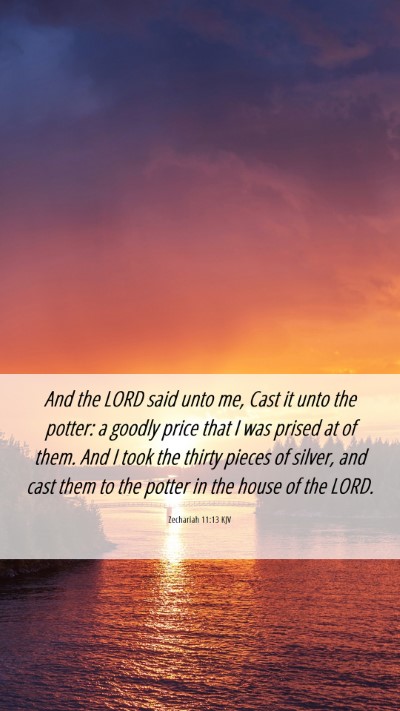 Picture 06 - Zechariah 11:13 KJV Mobile Phone Wallpaper - And the LORD said unto me, Cast it unto the - Mobile Bible Verse Wallpaper