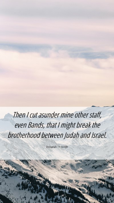 Picture 06 - Zechariah 11:14 KJV Mobile Phone Wallpaper - Then I cut asunder mine other staff, even Bands, - Mobile Bible Verse Wallpaper