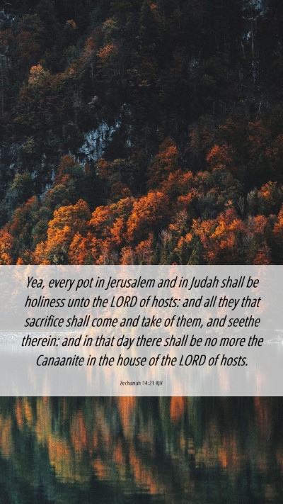 Picture 06 - Zechariah 14:21 KJV Mobile Phone Wallpaper - Yea, every pot in Jerusalem and in Judah shall be - Mobile Bible Verse Wallpaper