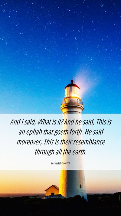 Picture 06 - Zechariah 5:6 KJV Mobile Phone Wallpaper - And I said, What is it? And he said, This is an - Mobile Bible Verse Wallpaper